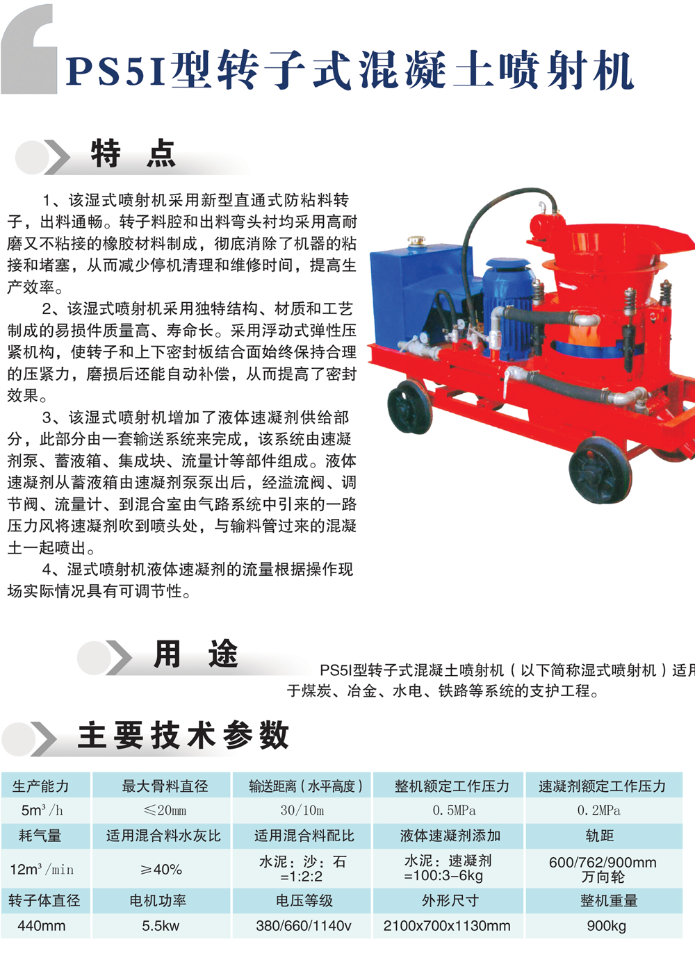 PS5I型转子式混凝土喷射机-1